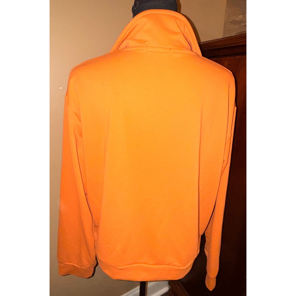 Scacto Track Jacket Womens Large Orange Excellent Full Zip Mock Neck Lightweight - Picture 3 of 7